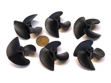 6 Pieces RC toy 40mm 3-blade Plastic Prop Propeller Boat 2mm motor dc A15