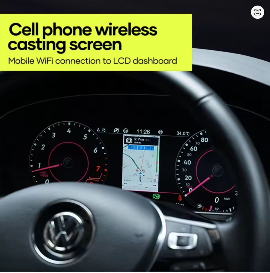 VW Golf 5 Caddy Touran Transporter T6 EOS Sharan Tachometer Digital - Bild 2 von 3