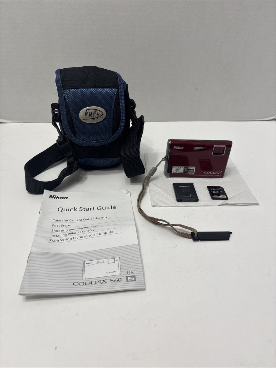 Nikon COOLPIX S60 10.0MP Digital Camera - Burgundy for sale online