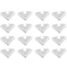 16 Pcs Table Corner Protectors, Silver Metal Antique Decorative White