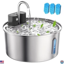 Wireless Cat Water Fountain - 108oz/3.2L Automatic Cat Water Fountain Cordless,