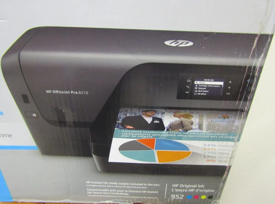 HP OfficeJet Pro 8210 Wireless Color Printer, Instant Ink ready - Image 3 of 4