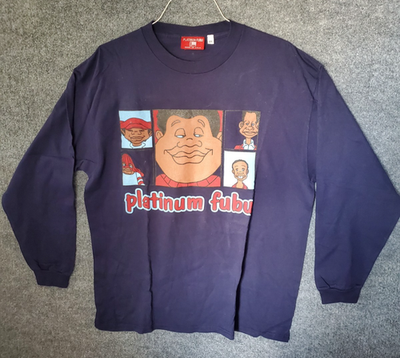 Vintage FUBU Platinum Long Sleeve T-Shirt Fat Albert Characters
