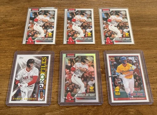 Roman Anthony 2026 Topps Rookie RC Card Lot- Gold Cup, Refractor. Boston Red Sox