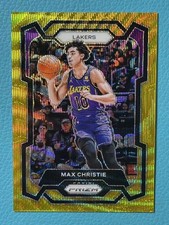 Max Christie 2023-24 Panini Prizm 05/10 Gold Wave Los Angeles Lakers #123