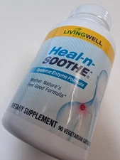Living Well Heal-n-Soothe Systemic Enzyme Formula 90 Vegetarian Capsules