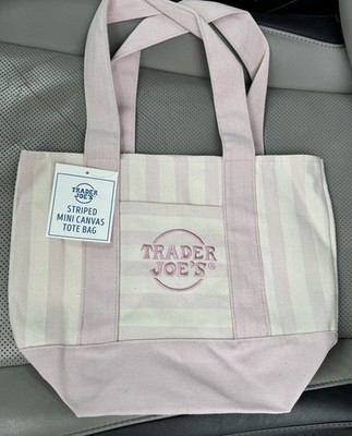 Trader Joe s LAVENDER PURPLE Canvas Mini Shopping Bag Limited Tote New SHIPS NOW