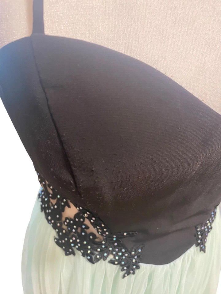 Blonde Nites By Stacy Sklar Tulle Ballgown Mint A Line Prom Dress Size 7 - Image 4 of 4