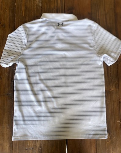 Under Armour Striped Loose Heat Gear Boys Polo Shirt Size Youth Medium - Picture 12 of 13