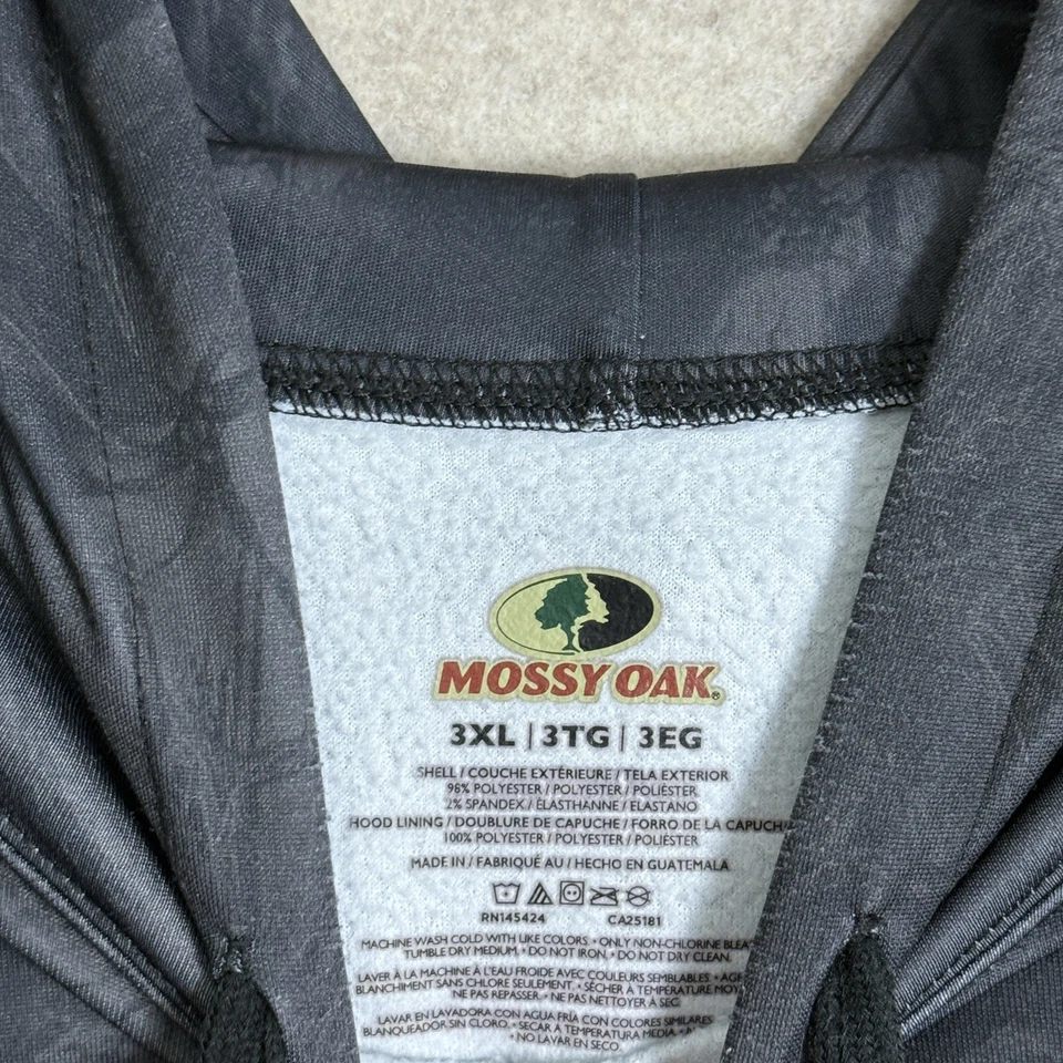Mossy Oak Men's Camo Hunting Pullover Performance Fleece Hoodies 3XL - Image 3 of 3