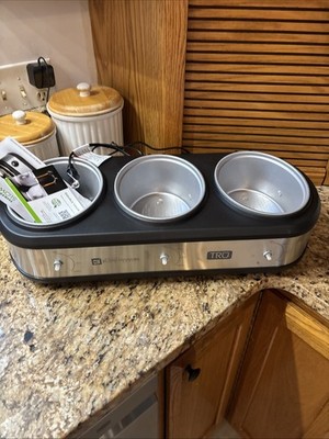 TRU Slow Cooker Triple Buffet Server *BASE ONLY ~BS-325LR 2.5qt Stainlees steel