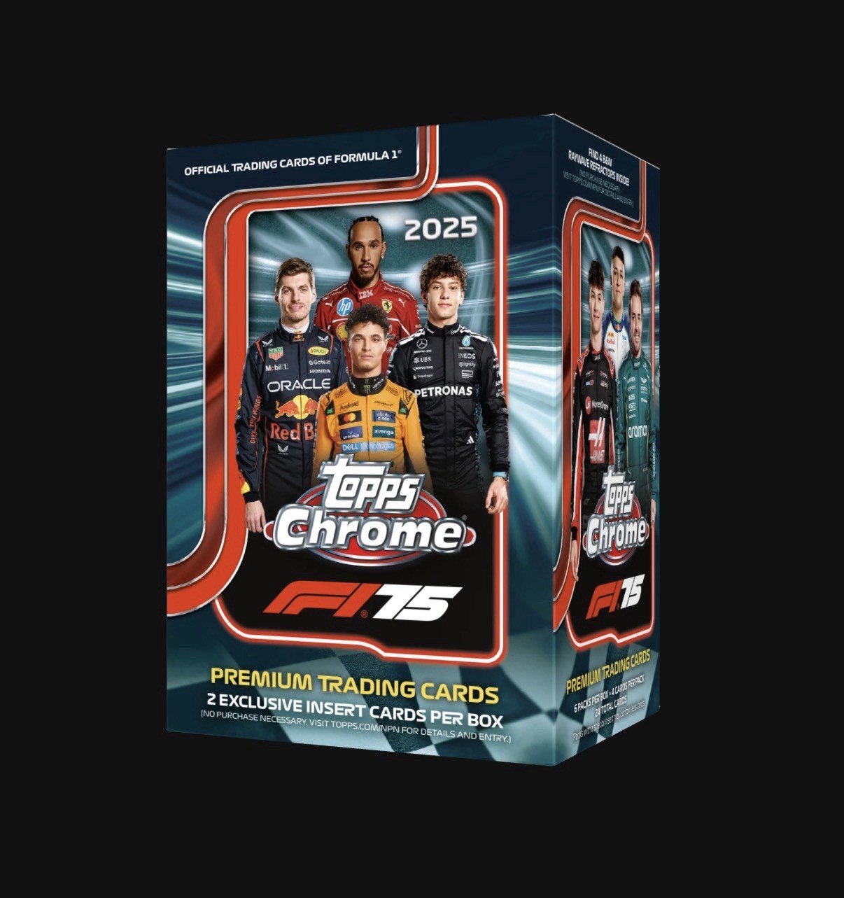 Коробка значений Topps Chrome Formula 1 (F1) 2025 НОВОЕ и лучшее SHOPOZZ