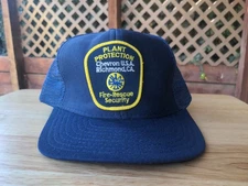 Vintage Chevron Oil Refinery Plant Fire Rescue Security Hat Snap Back Trucker CA