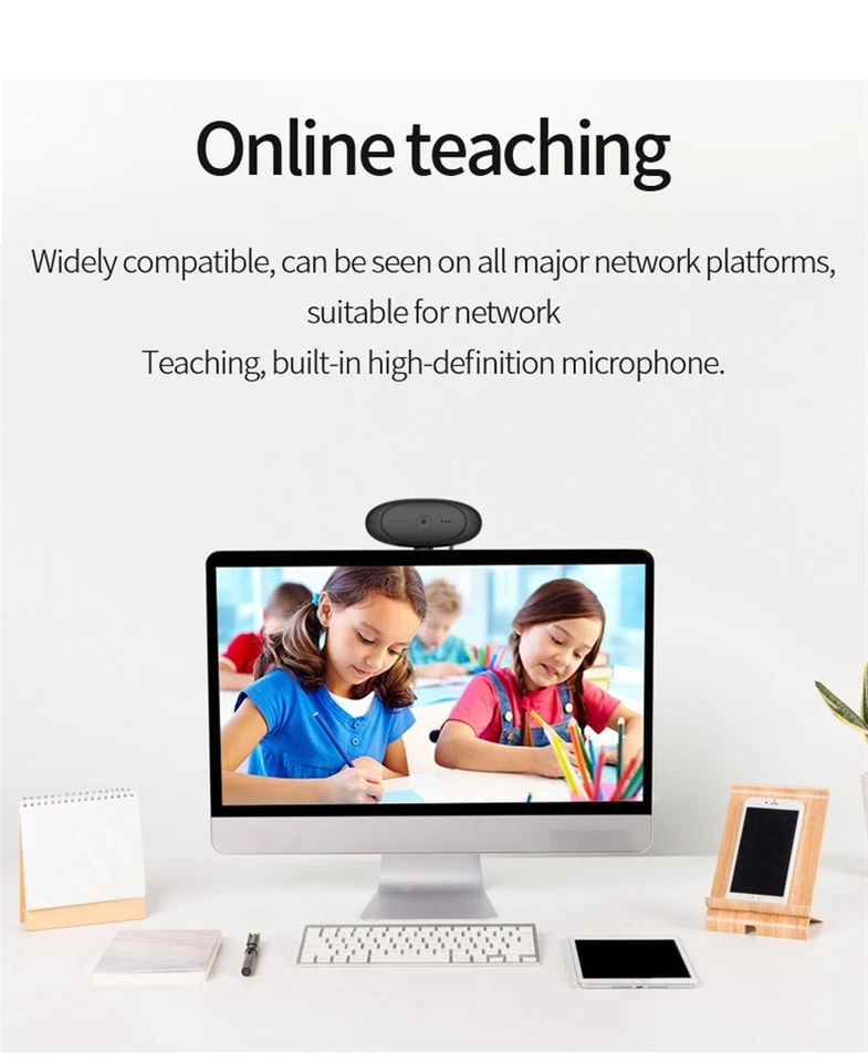 1080P Full HD USB Computer Camera With Microphone Webcam for Desktop Laptop - Image 2 of 4