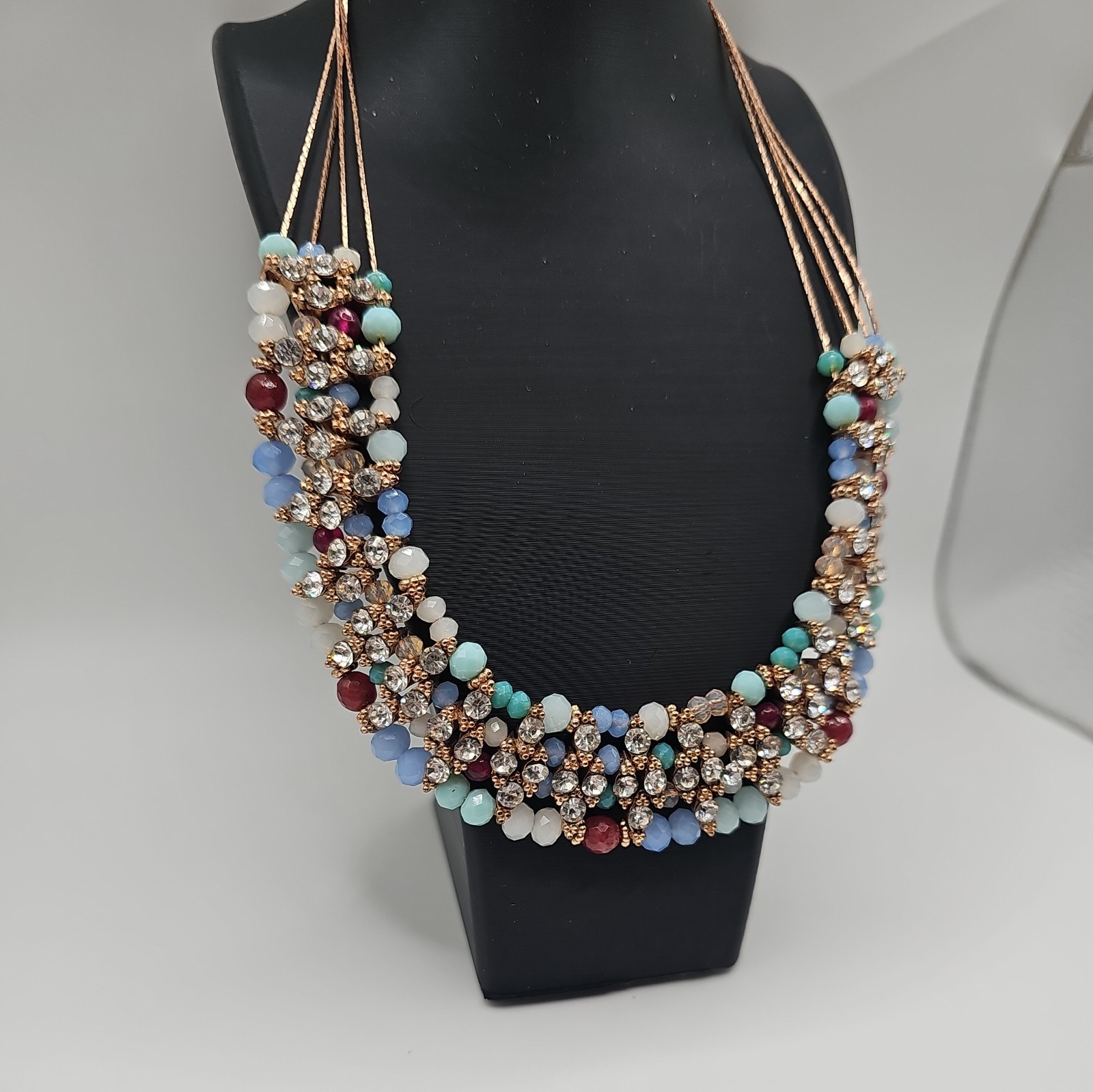 Accessorize Adjustable  Beaded Necklace Choker, R… - image 2