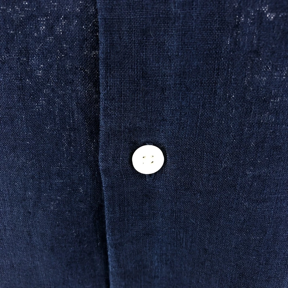 Camisa boxera vintage de lino manga corta Nautica de la década de 2000 para hombre talla L Foto 4 de 4