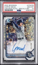 2022 BOWMAN CHROME PROSPECT AUTOS #CPACM CURTIS MEAD 221/299 PSA 10 AUTO