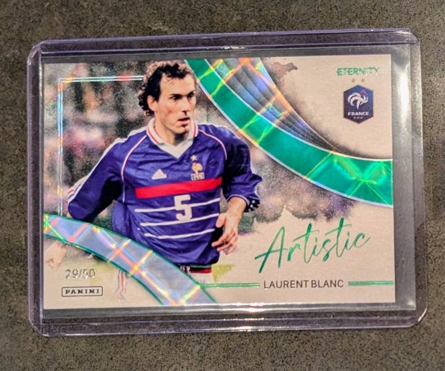 Panini Eternity Bleus ⚽️Laurent Blanc 29/50 Artistic Verte ⚽️
