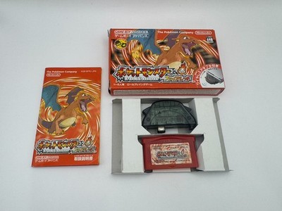 Pokemon FireRed GameBoy Advance GBA Japanese Box Manual Cartridge Tested 15+
