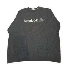Reebok Men's Black Sweatshirt Crew Neck Pullover SZ S