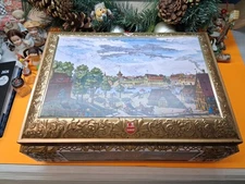 E. Otto Schmidt Germany 1994  Cookie Biscuit Tin Storage Box 16×12×7