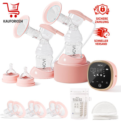 Elektrische Milchpumpe mit 4 Modi, Anti-Rückfluss, USB, inkl. Zubehör
