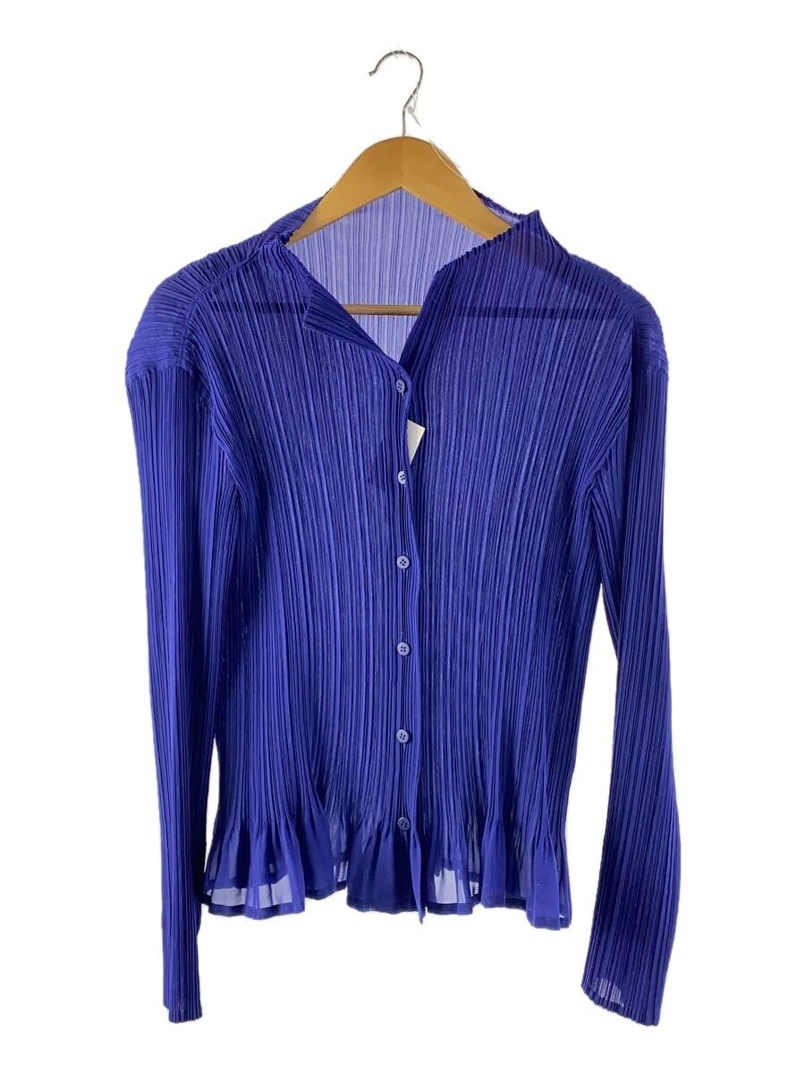 ISSEYMIYAKE【FETE】トップス Issey Miyake Fete Long Sleeve Blouse 3 Blue Polyester
