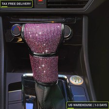 Auto Gear Shift Knob Cover Bling Car Knob Gear Stick Protector PU Leather Shift