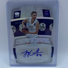 panini crown royale 2024-25 - crown autographs red crystal /25 jaycee carroll #…