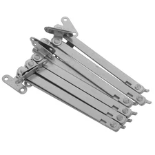 6pcs Lid Support Hinges Heavy Duty Folding Lid Stay Hinge For Cabinet