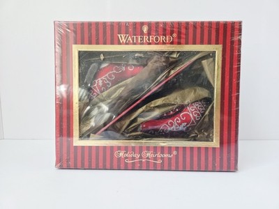Waterford Christmas ornament glass Ice Dancing Skates pair 144271