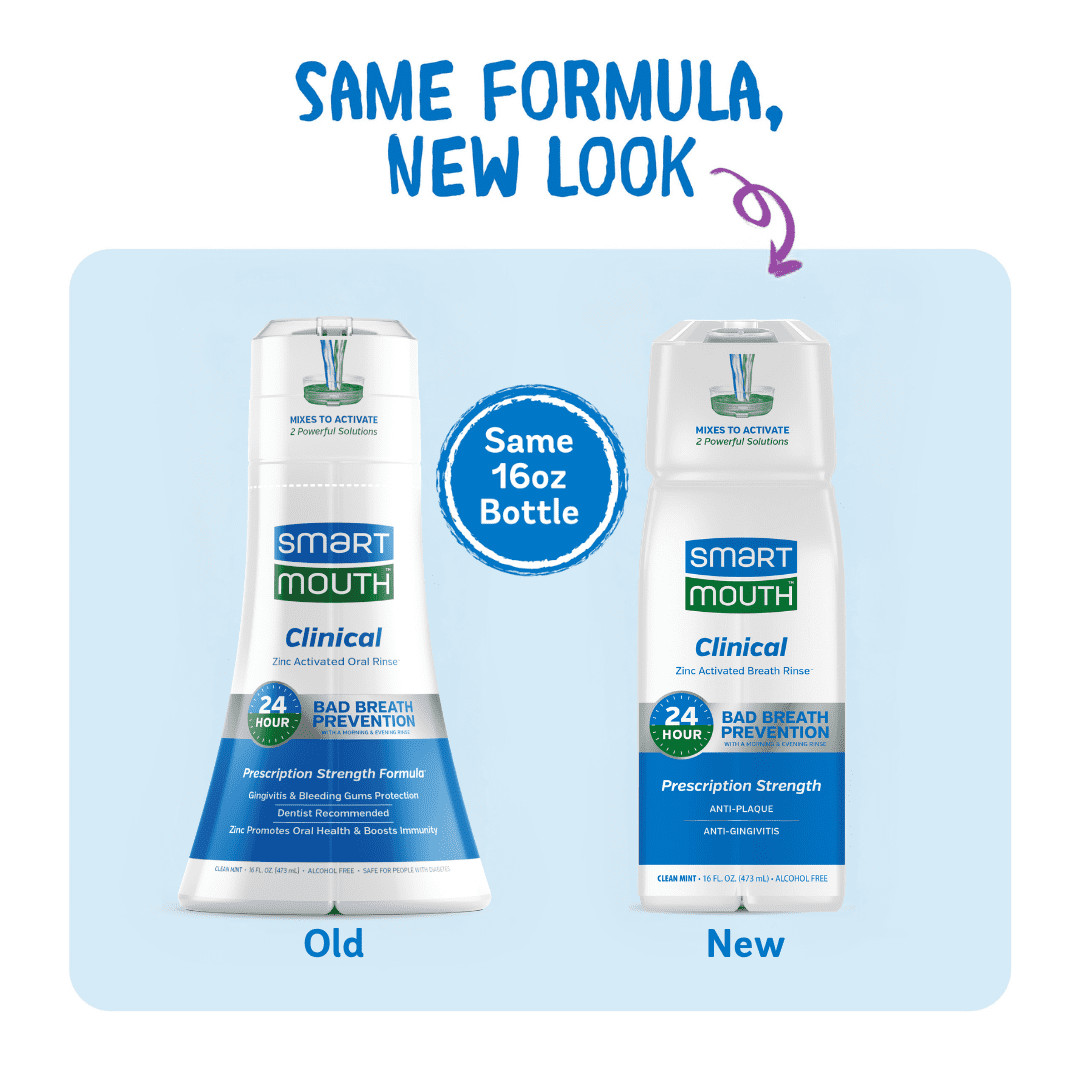 SmartMouth Clinical Activated Breath Rinse 16 oz, Mint, Adult