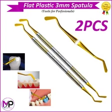 Flat Plastic Composite Filling Instruments 3mm Double Ended Dental Tools