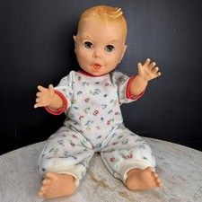 Vintage Gerber Baby 1960 Advertising Baby Vinyl Metal Back Hole Jointed
