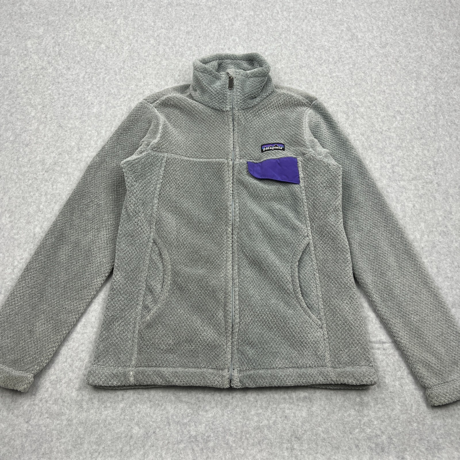 Patagonia Full-Zip Re-Tool Jacket Women's XS Gray Polartec Fleece Sweater 25476