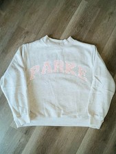 Parke Women's Sweatshirt Gray and Pink Long Sleeve Crew Neck