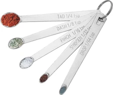 5pcs Small Stainless Steel Mini Measuring Spoons Set for Baking Spices Powders