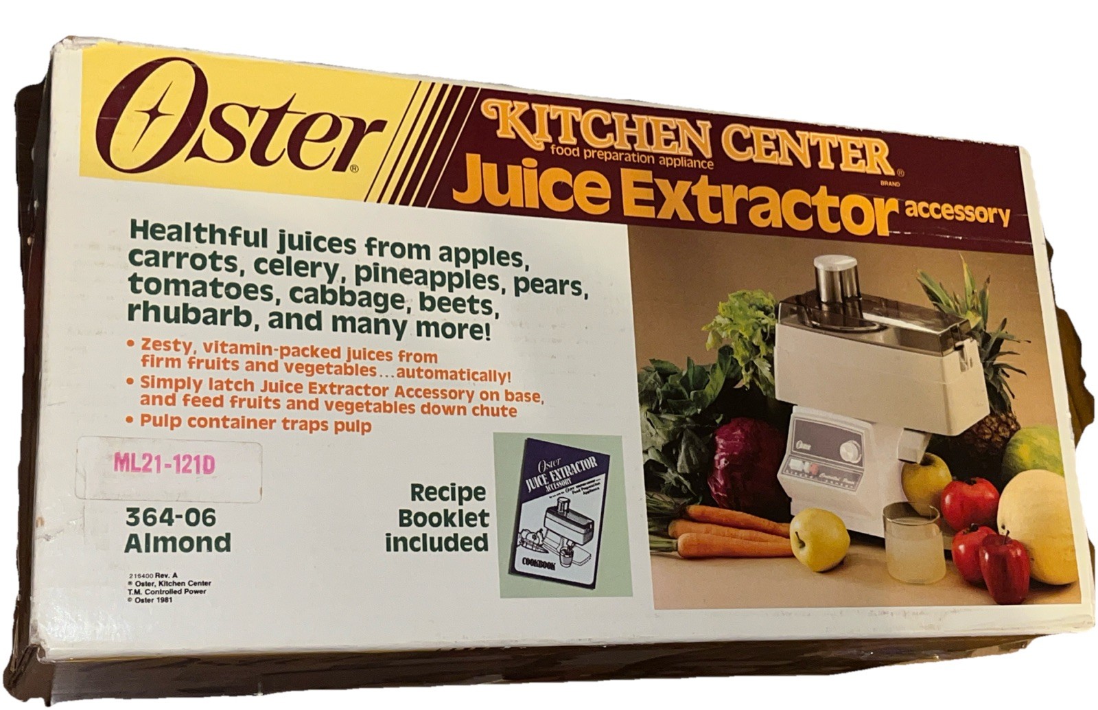 Oster Kitchen Center Juice Extractor Accessory 1981 JM09-121