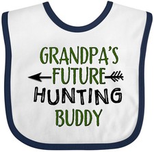 Inktastic Grandpas Future Hunting Buddy Baby Bib Grandpa Grandfather Kid Hunter