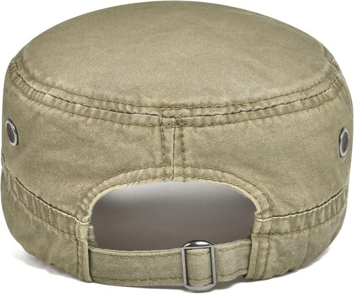 VOBOOM Algodón Lavado Militar Cadete Ejército Gorras Diseño Único Talla Única, Caqui - Imagen 5 de 7
