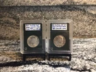 1964 kennedy half dollar lot of 2 Uncirculated Silver 90% Copper 10% Clean Coins