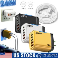 240W Super Fast Charging USB Type C Wall Charger For Samsung Galaxy S25 S24 S23 