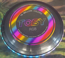 TOSY Ultimate Disc 36 RGB LED Lights Super Bright Frisbee Flying Toy 175g Black 