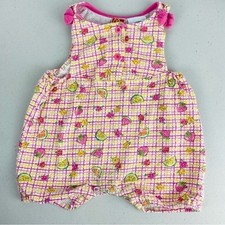 Vintage MC Kids McDonald's Colorful Fruit Print Bubble Romper 12 Months