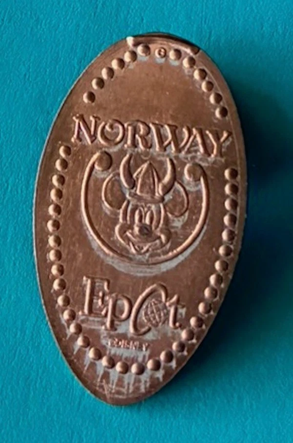VIKING MICKEY NORWAY EPCOT PRESSED ELONGATED SMASHED PENNY DISNEY FREE SHIP