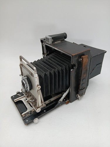 Macchina fotografica vintage Graflex Crown grafica 4x5 grande formato stampa pellicola 90 mm RARA - Foto 3 di 10