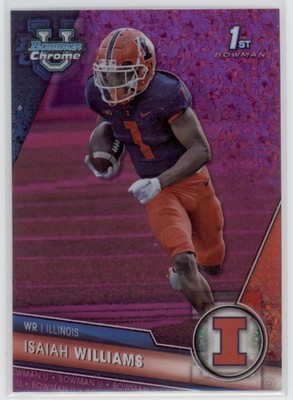 2023 Isaiah Williams Bowman Chrome University Pink Refractor /150 #77 (G1120)