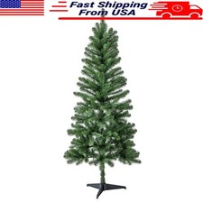 6 Ft Artificial Christmas Tree Pine 378 Branch Tips Hinged Easy Setup Stand New