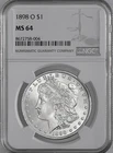 1898-O  $1  MORGAN SILVER DOLLAR  "NEW ORLEANS"  NGC MS64  #8672758-004