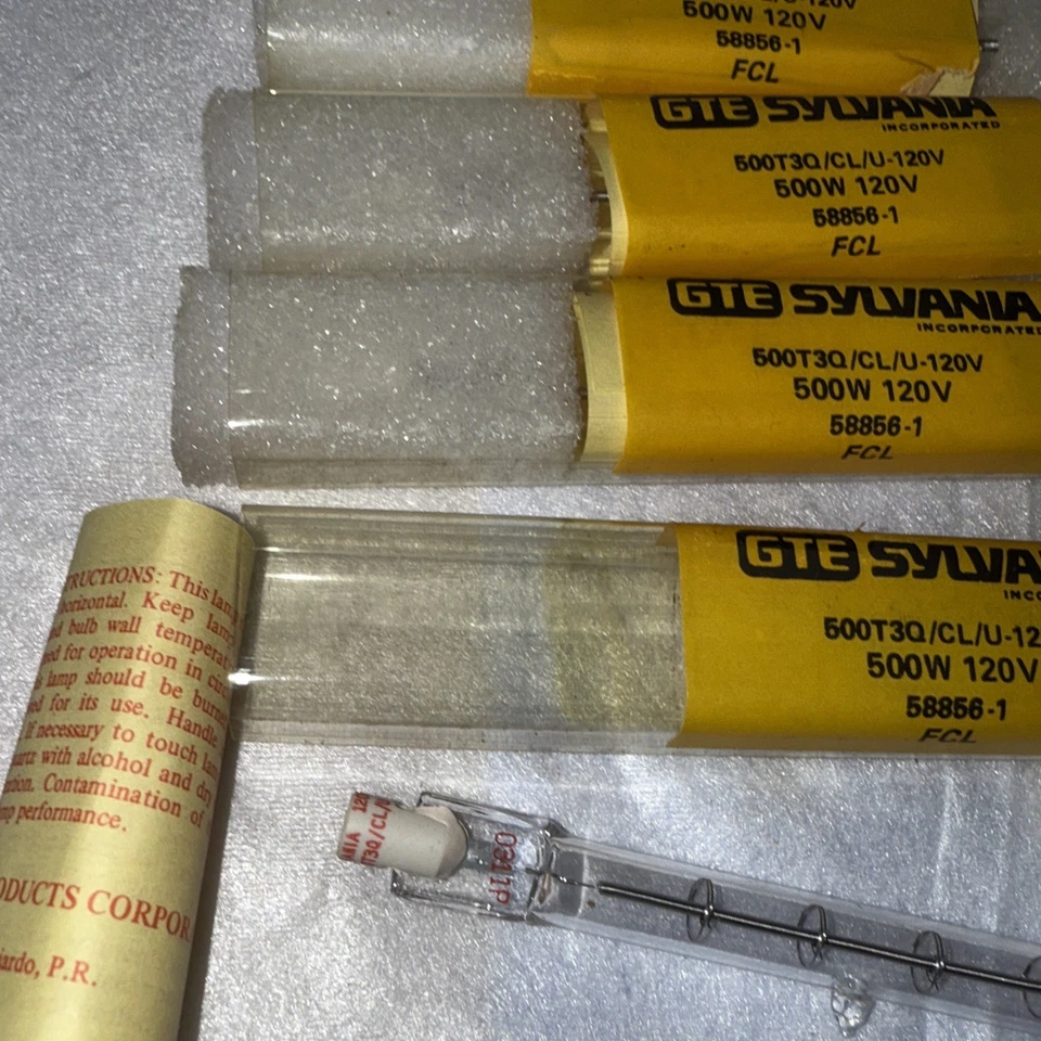 5 Sylvania 500T3Q/CL/U FCL 120V Light Bulb Double Ended - Image 4 of 4